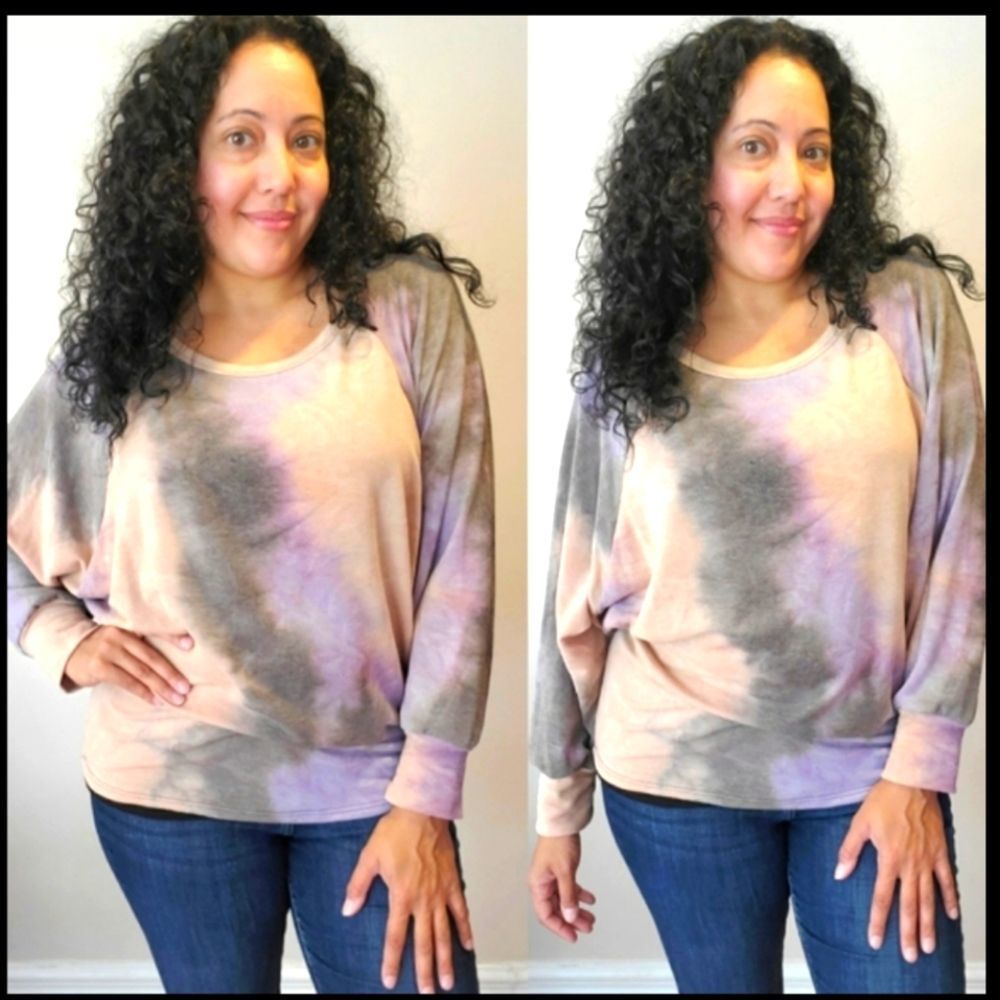 Purple Grey  Dolman Top